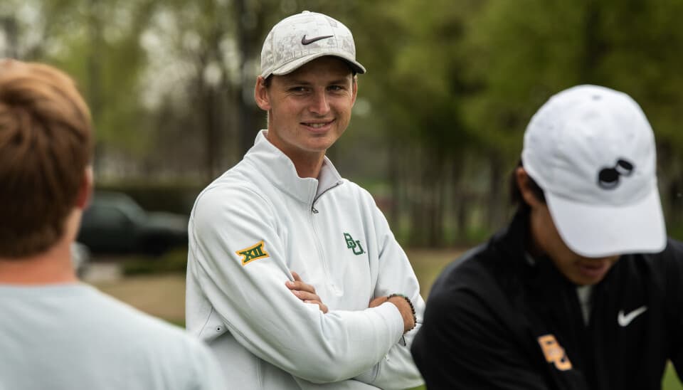 Mikkel at team practice at Baylor